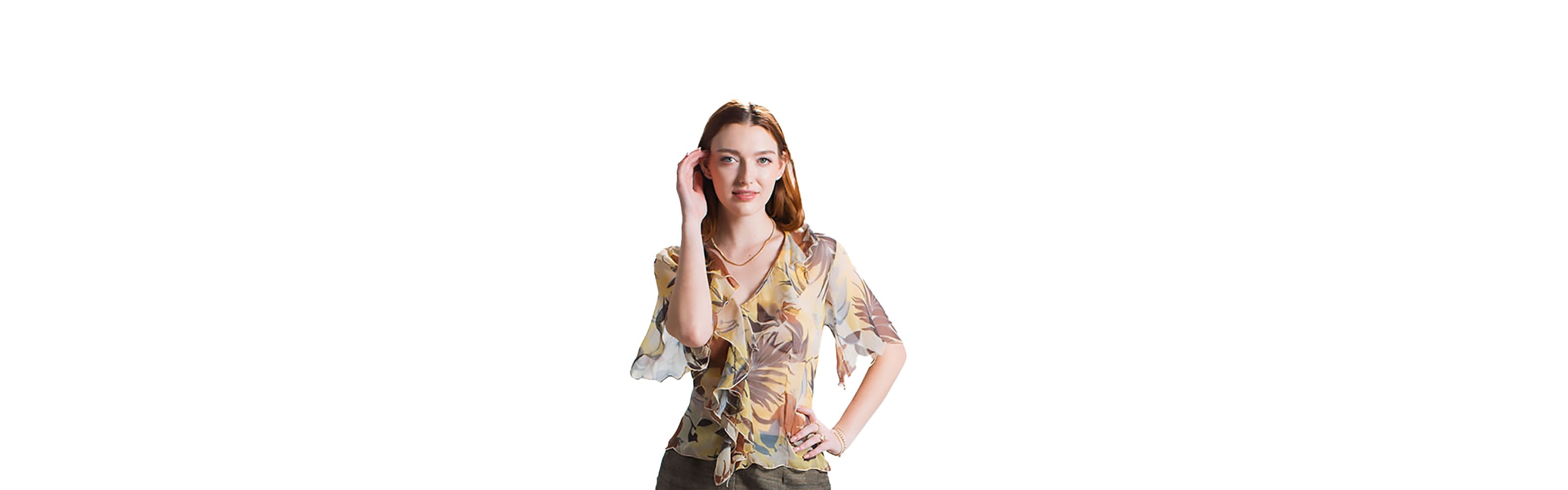 Blouses category image floral tropical blouse model