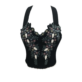 Agatha Beaded Wool Bustier