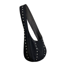Cleo Denim Tote Bag-Black Pearl