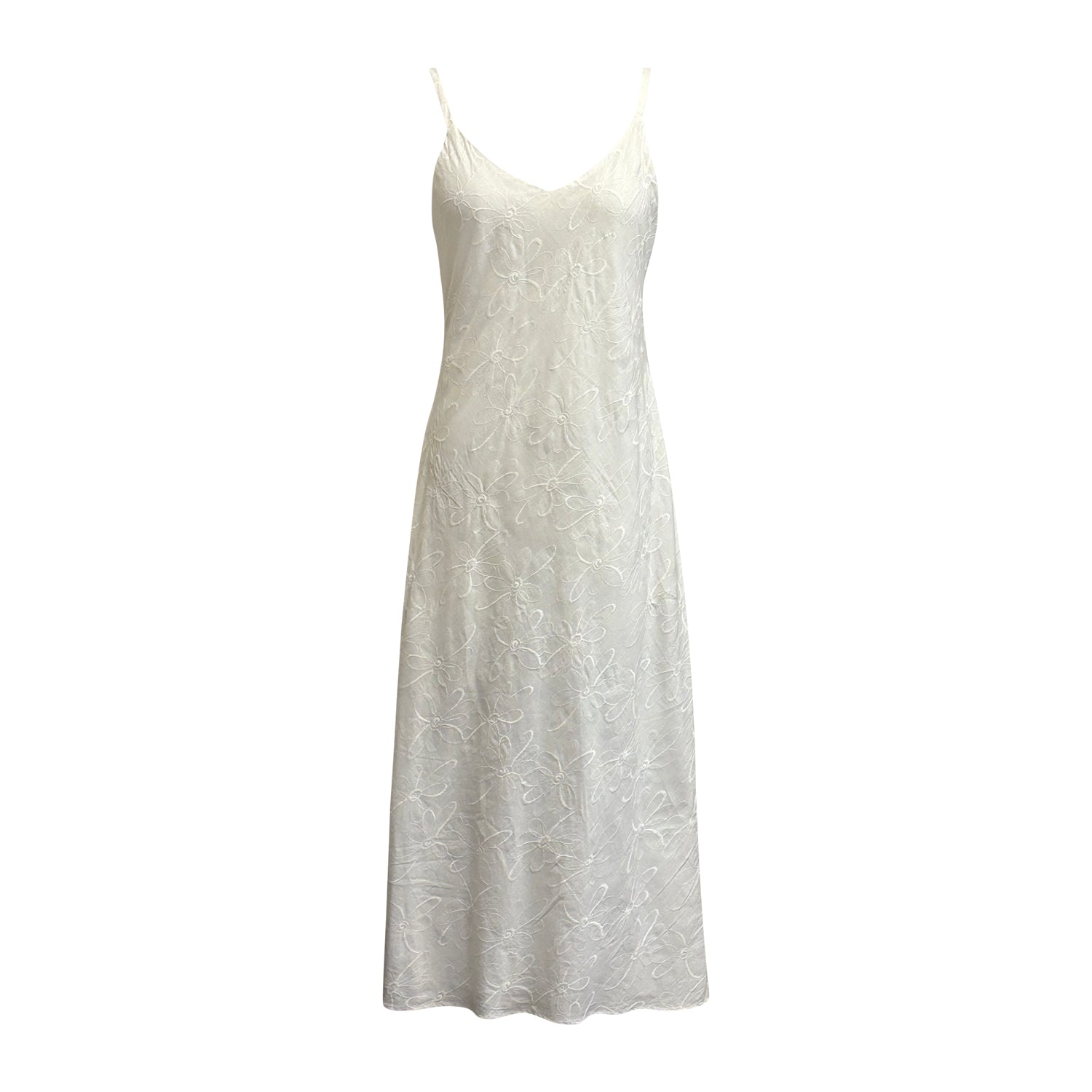 The Alba Slipdress | White Embroidered Cotton Dress