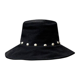 Studded Bucket Hat-Black