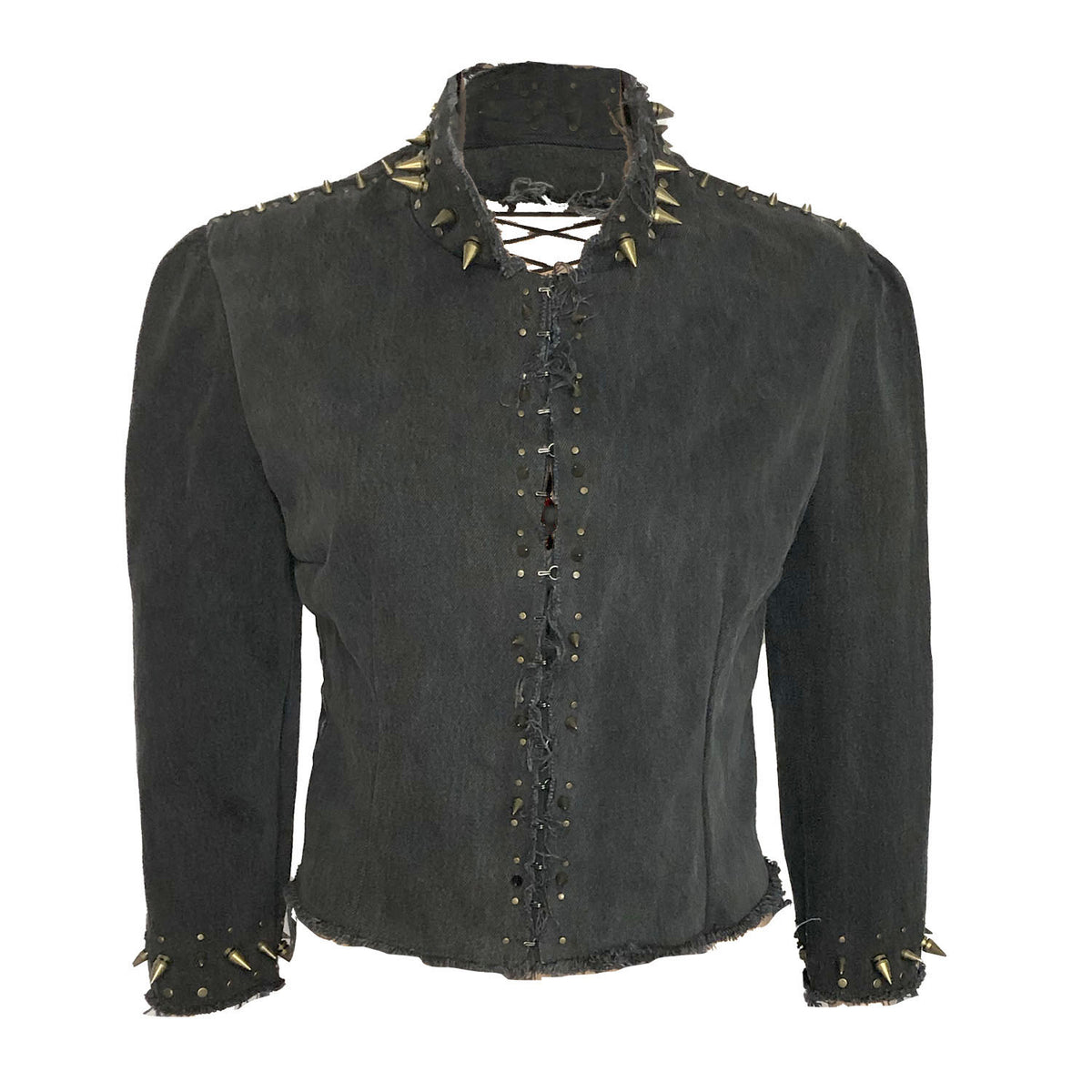 distressed black suzi jacket with studs