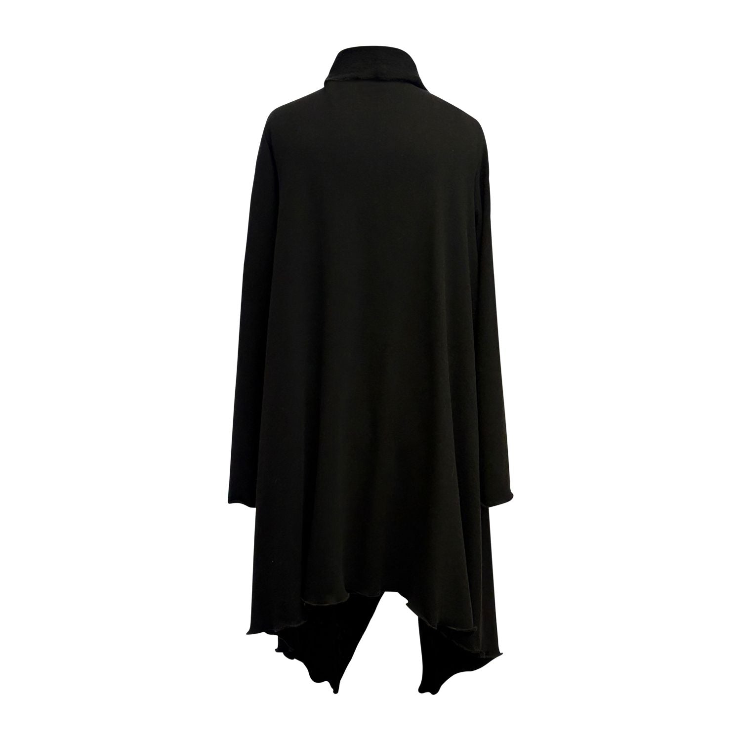 back black french terry hemp wrap