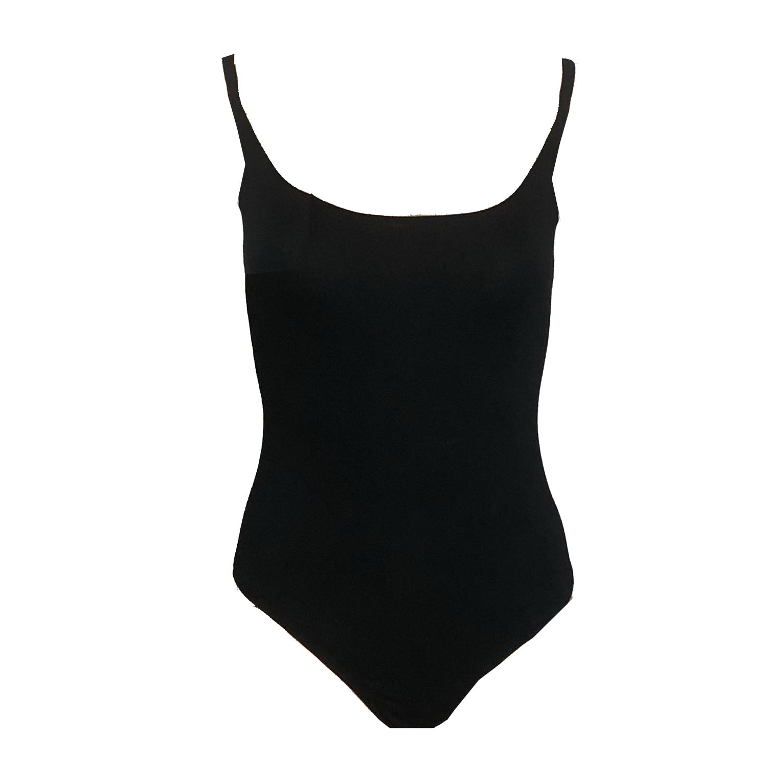 black stretch modal bodysuit with adjustable spaghetti straps – Britt Bodysuit