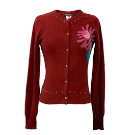 Chrysanthemum Cardigan-Claret