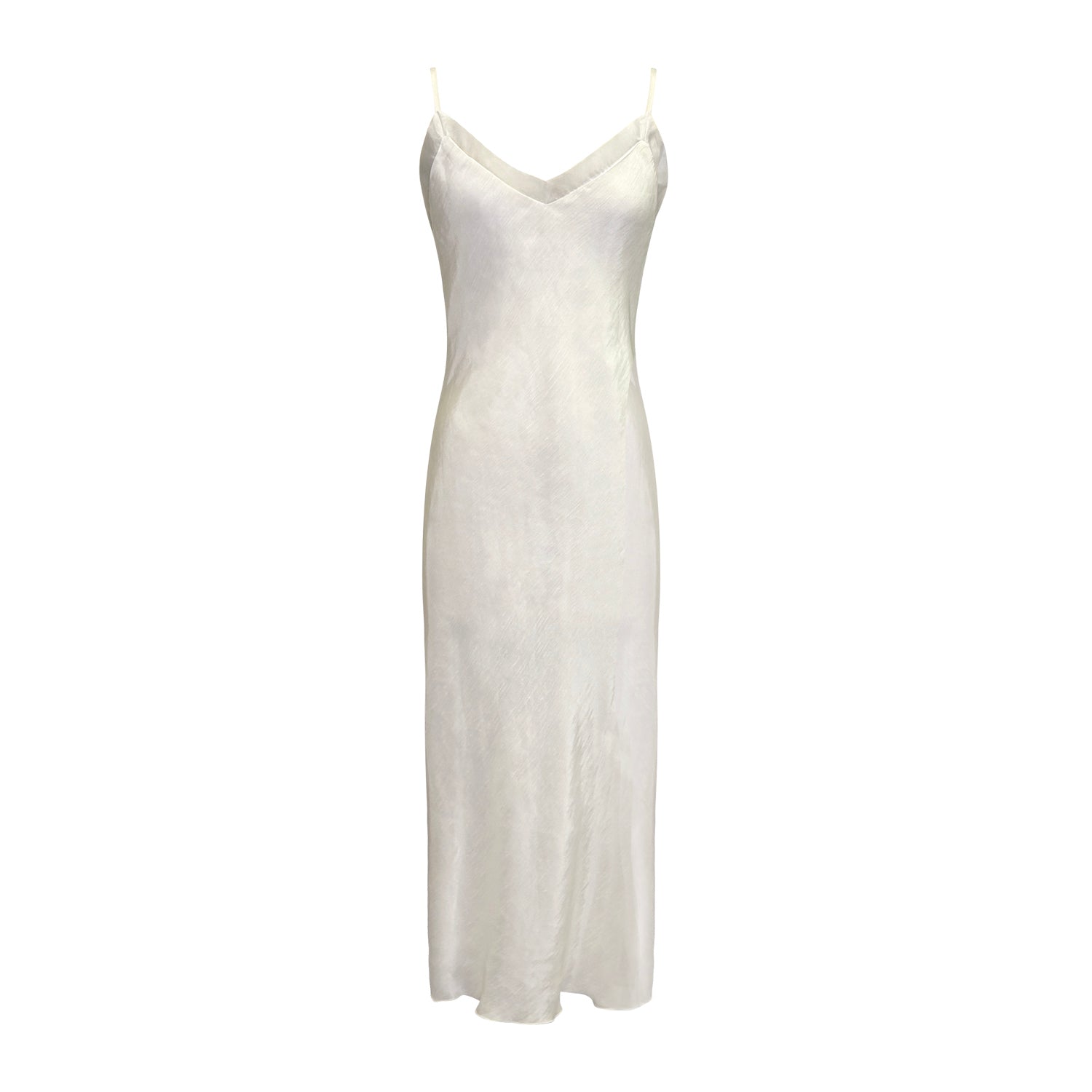 Celeste Slipdress in sheer hemp/silk organza with silk organza neckline