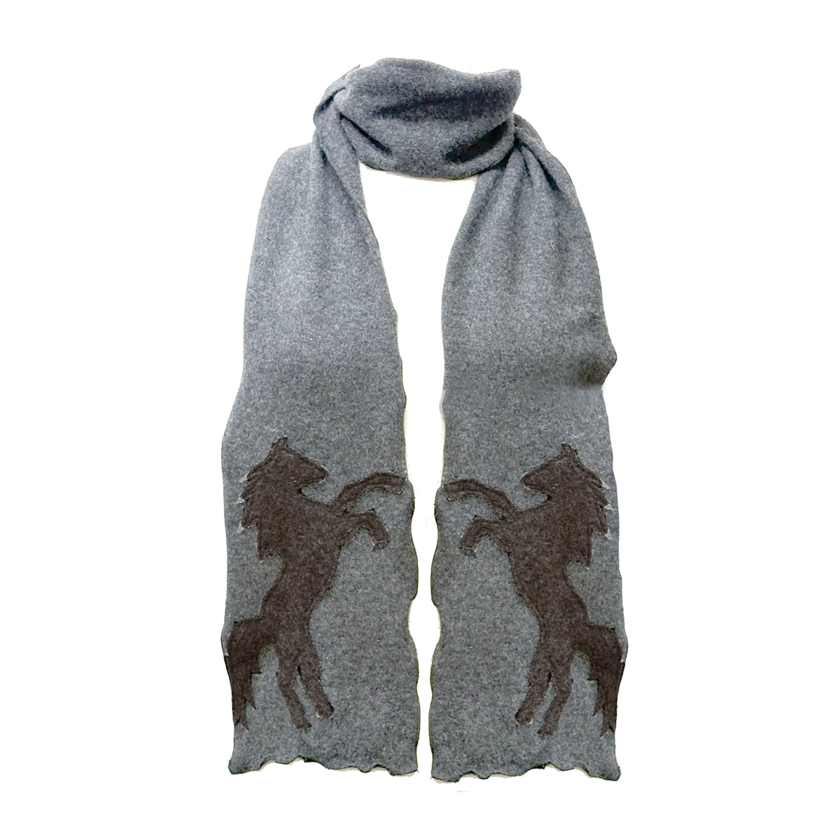 Horse Scarf-Grey