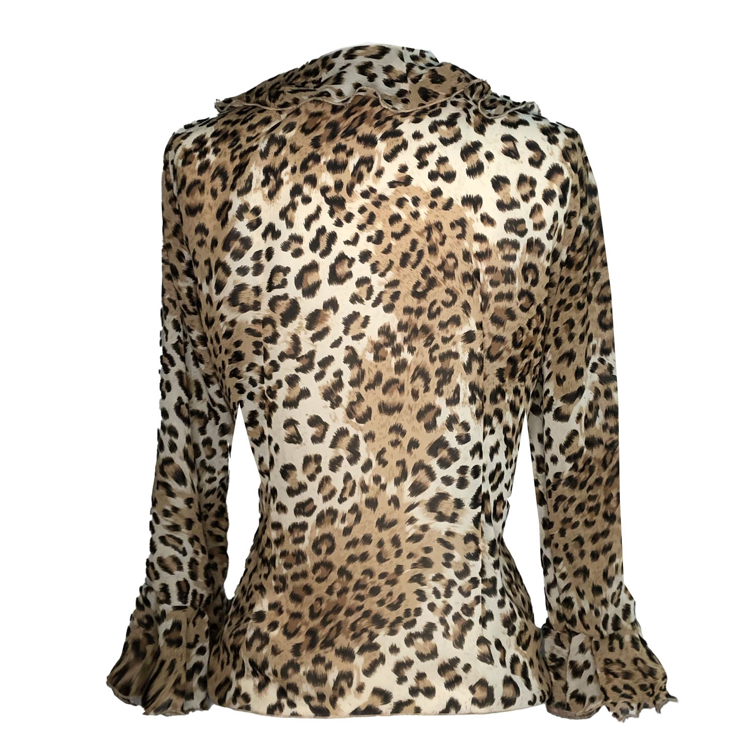 Leopard Flounce Blouse