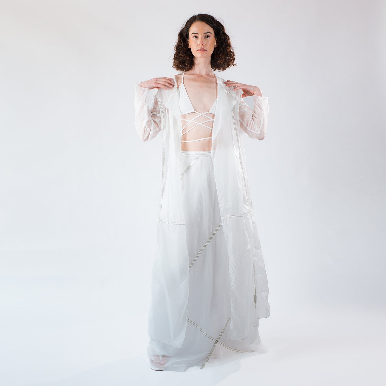 Blanche Parachute Duster Coat