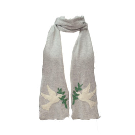 Peace Dove Scarf – Heather Grey