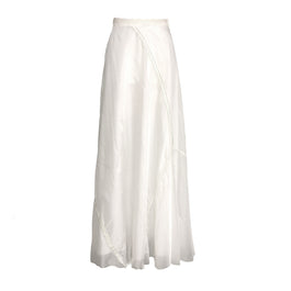 Amelia Maxi Parachute Skirt-White
