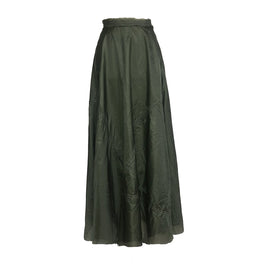 Amelia Maxi Parachute Skirt-Olive