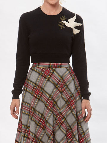 Cropped Peace Dove Sweater