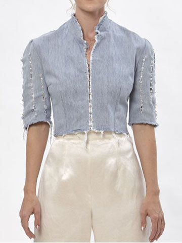 Peggy Beaded Denim Jacket