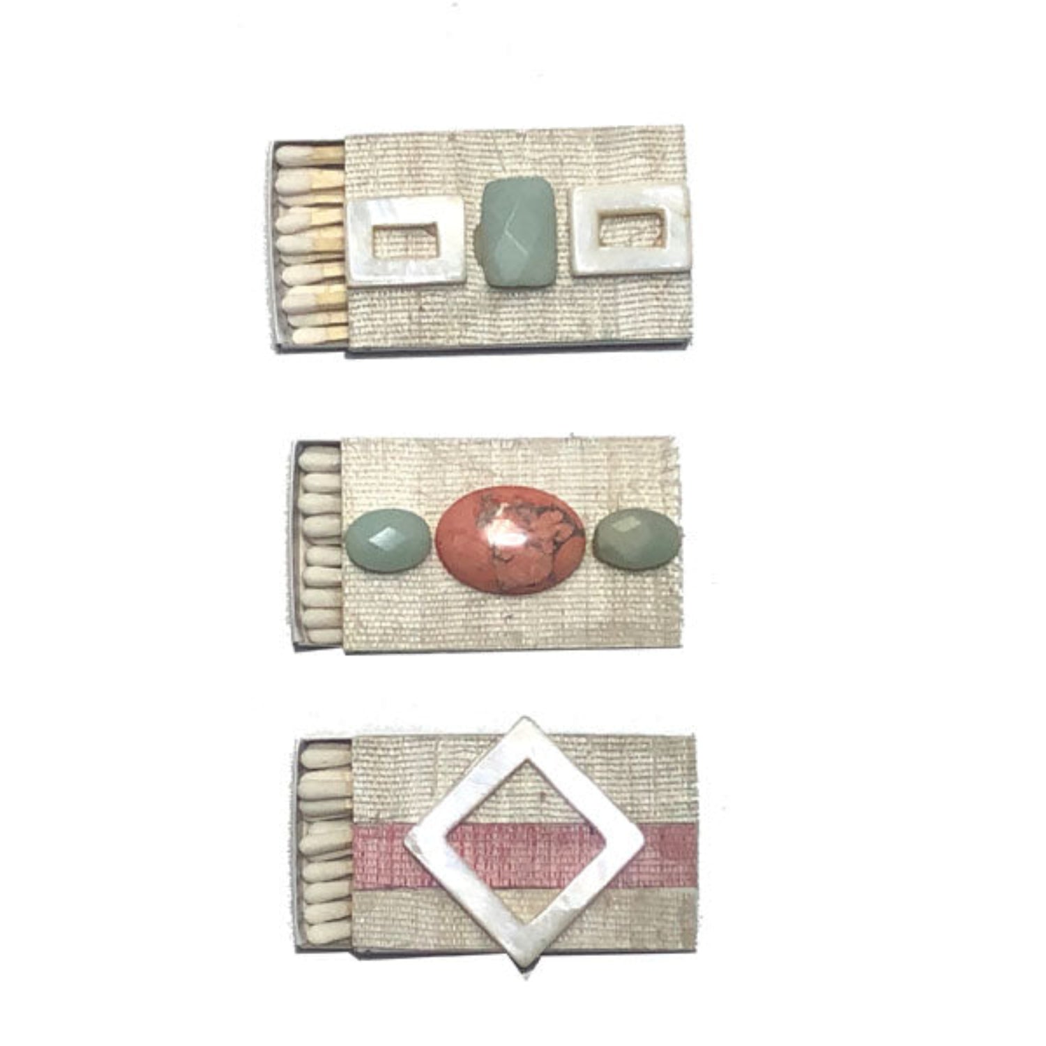 semiprecious and pineapple matchboxes
