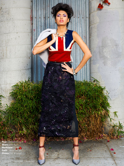 Small / Creme/Red/Navy