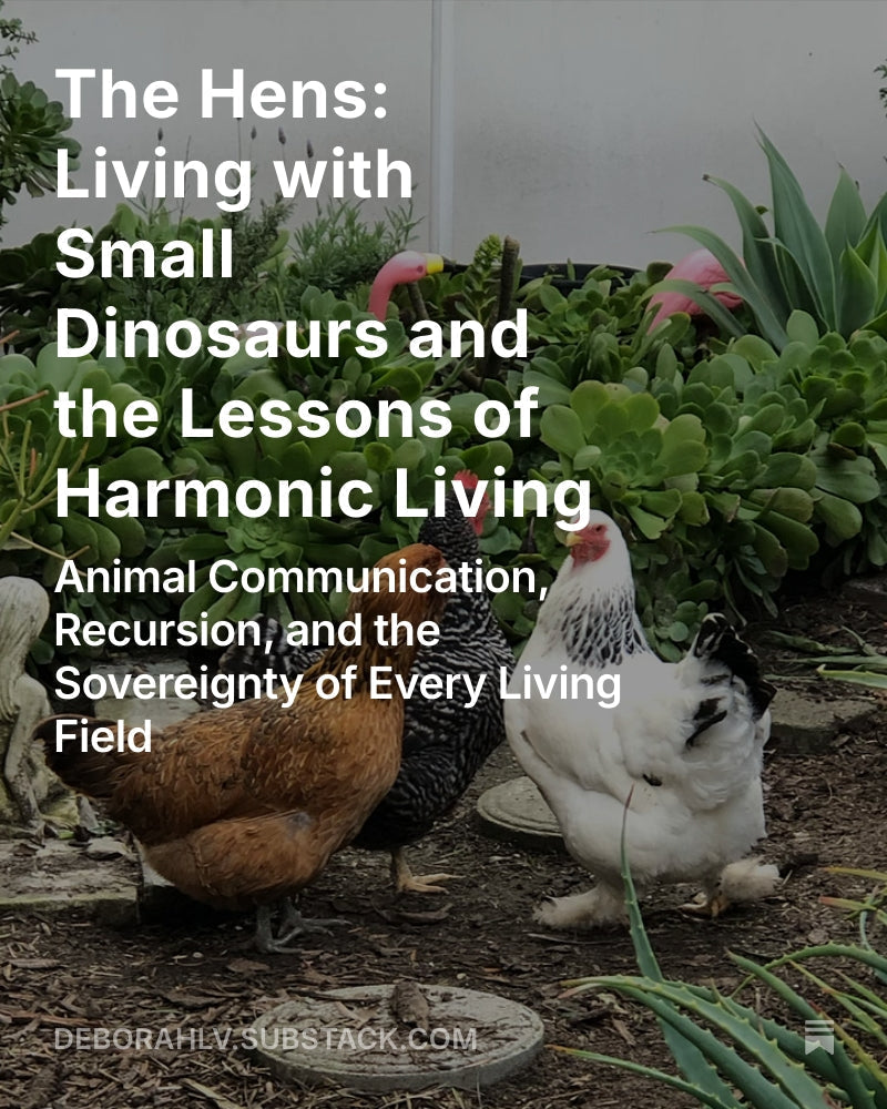 the hens. madge, roxy, and penny. substack dinousaur story