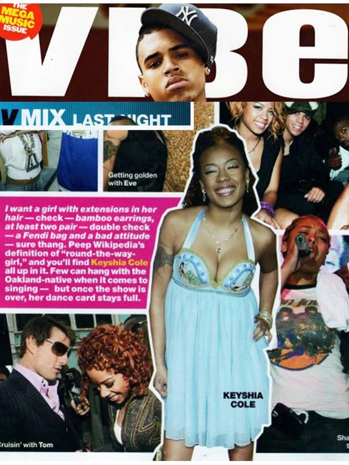 keysha Cole vibe magazine in an eco couture babydoll
