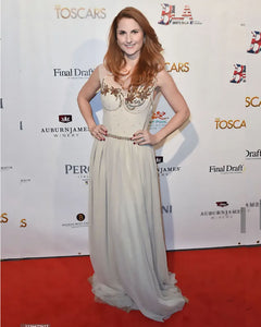 juliet lemar in deborah lindquist eco couture, toscars 2019