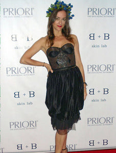 pamela peeters in deborah lindquist eco couture sonic and hemp dress