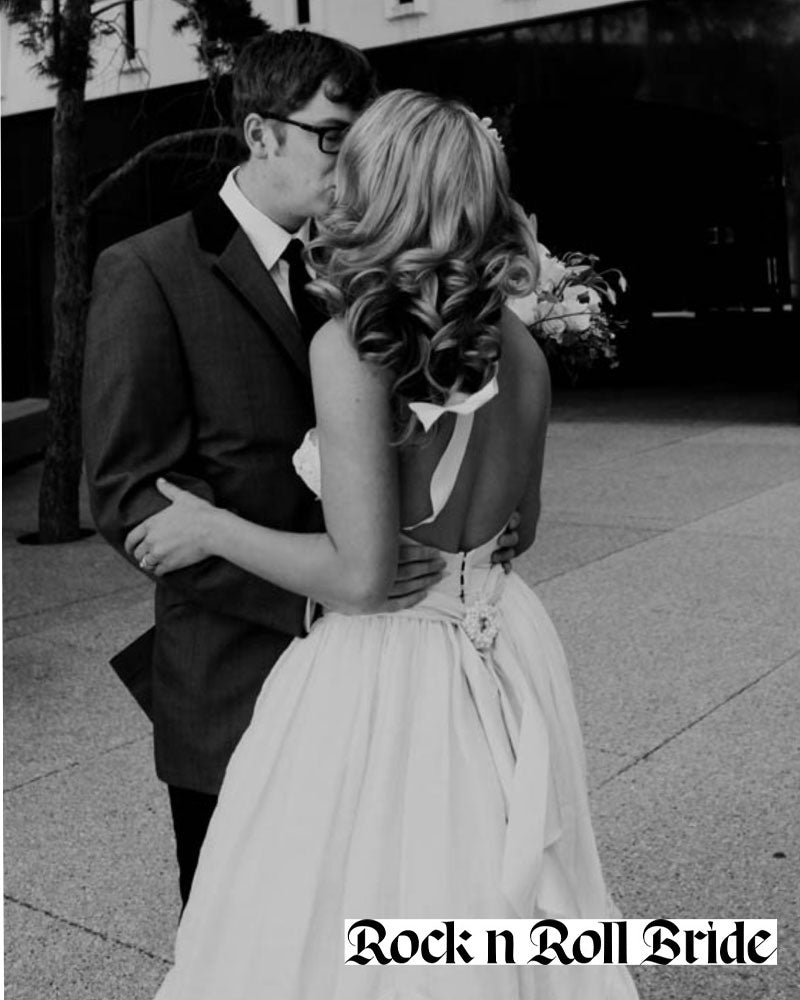 Rock n Roll Bride Feature: Organic Linen Gown with Vintage Lace