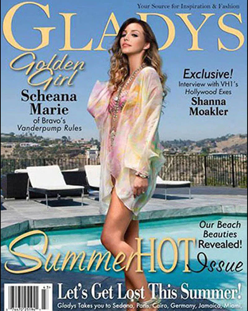 Scheana Marie in Deborah Lindquist on the Cover of Gladys Magazine