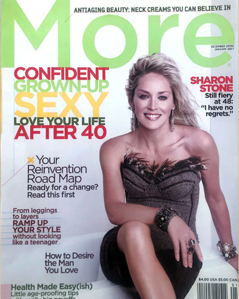Sharon Stone in Deborah Lindquist Eco Couture|MORE Magazine