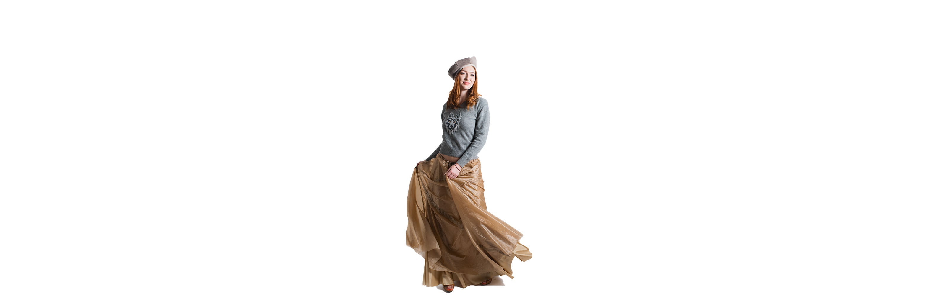parachute hero image model in amy skirt
