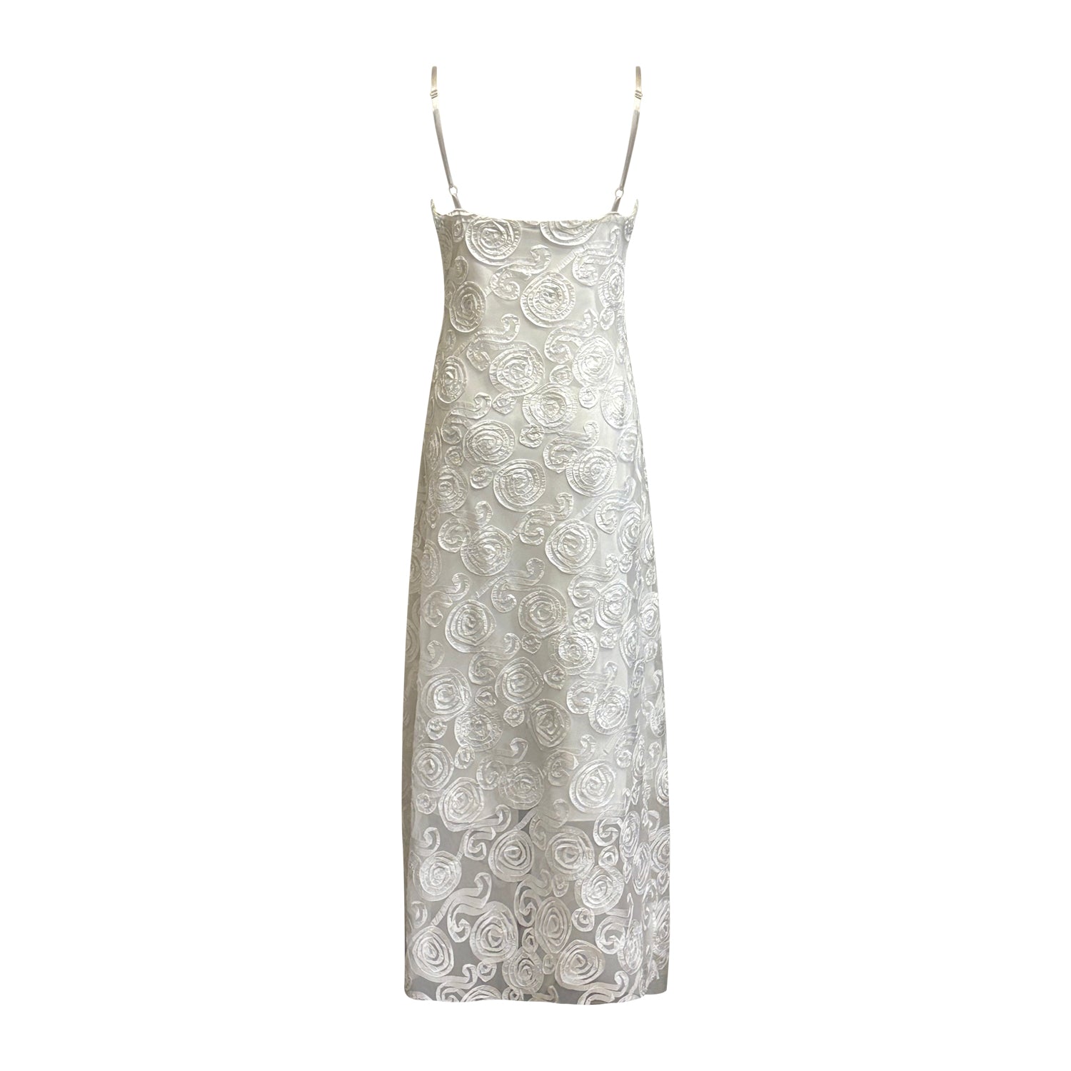 Back view of The Ondine Slipdress – English net with ribbon detailing