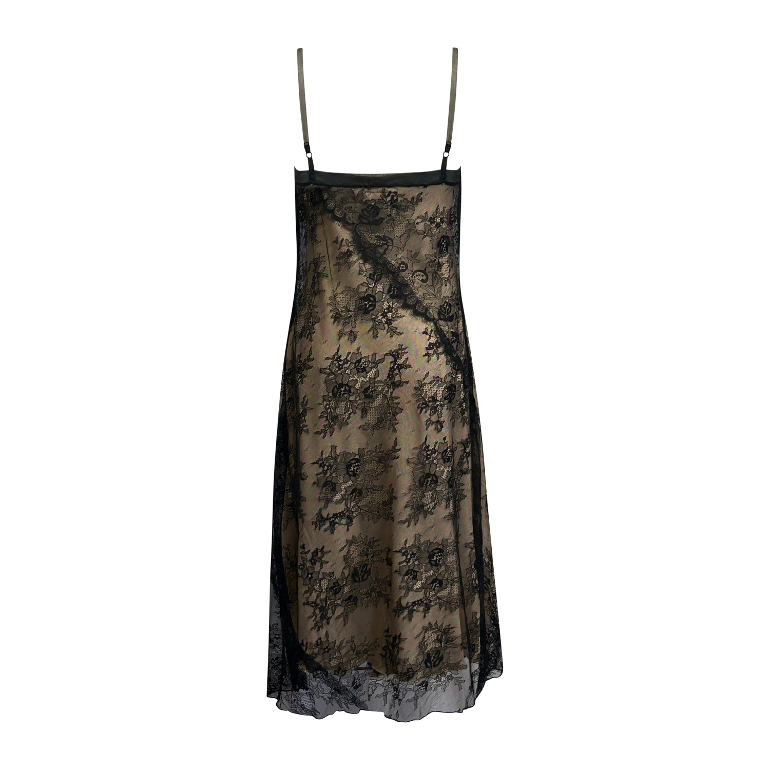 The Nocturne Slipdress | Black Chantilly Lace Dress back