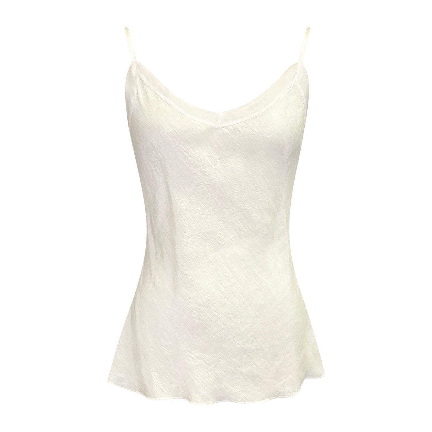 Margot Camisole in lined hemp/silk organza. A bias-cut luxury essential with adjustable straps, perfect for layering or wearing alone.