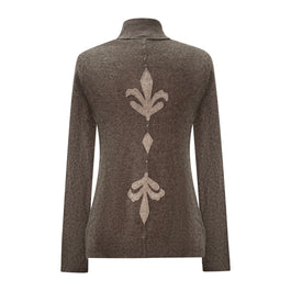 Fleur de Lis Wrap Sweater – Taupe