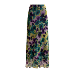 Florence Skirt-Monet Print Silk Chiffon