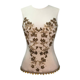 Floria Bustier-Vintage Beaded Wool