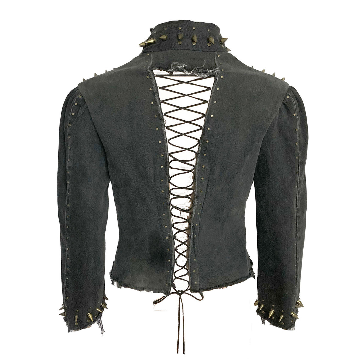 back distressed black suzi jacket with studs