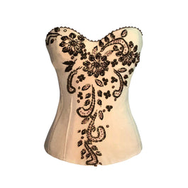 Eloise Bustier-Vintage Beaded Wool