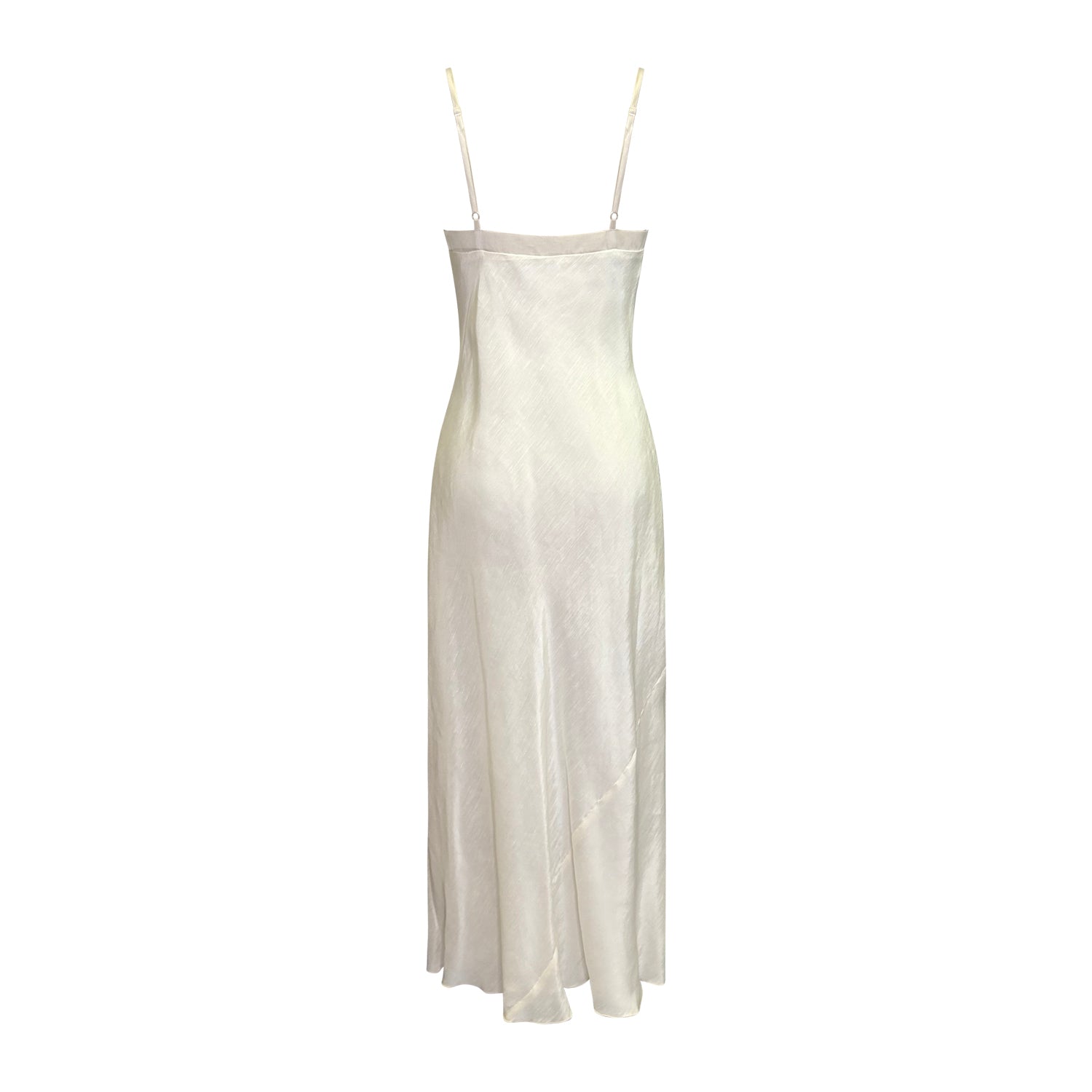 Celeste Slipdress in sheer hemp/silk organza with silk organza neckline