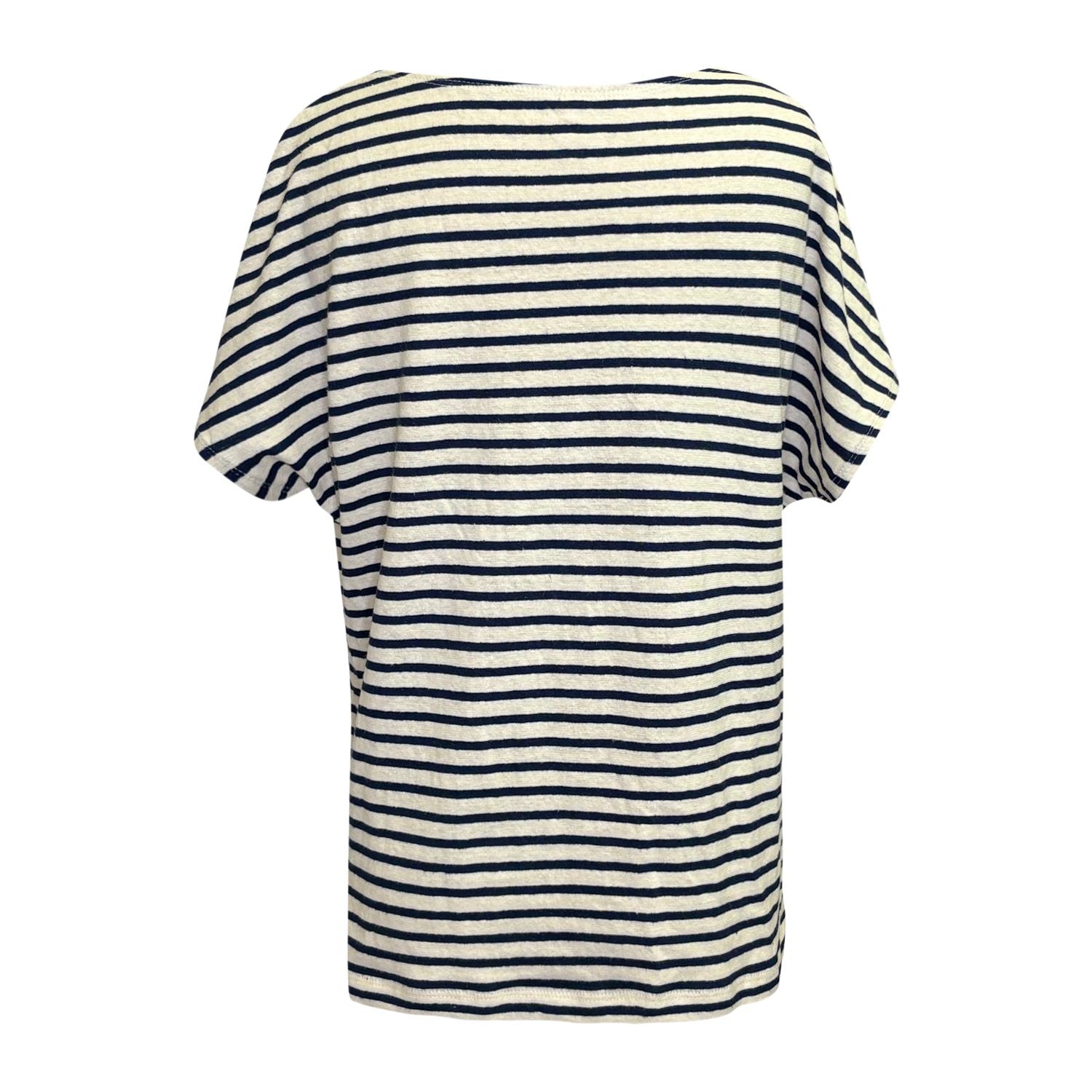 striped dolman hemp tee back