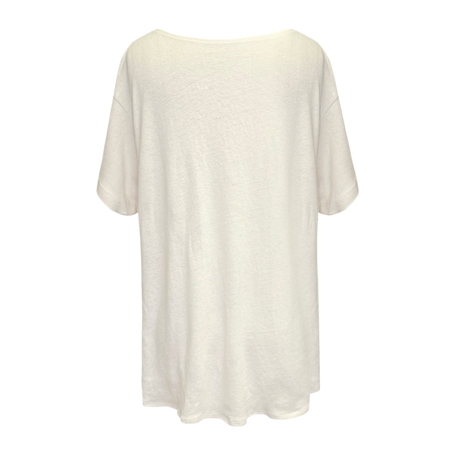 Hemp cotton high/low tee – back view