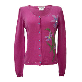 Iris Cardigan – Mauve Scoop Neck