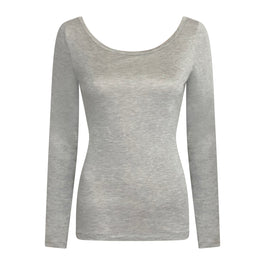 Martha Longsleeve Boatneck-Grey Heather