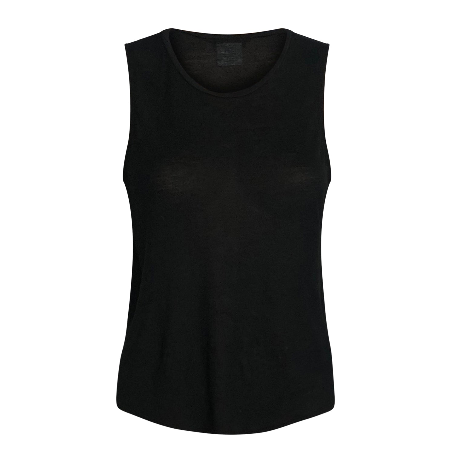 black sleeveless modal Taylor T Shirt 