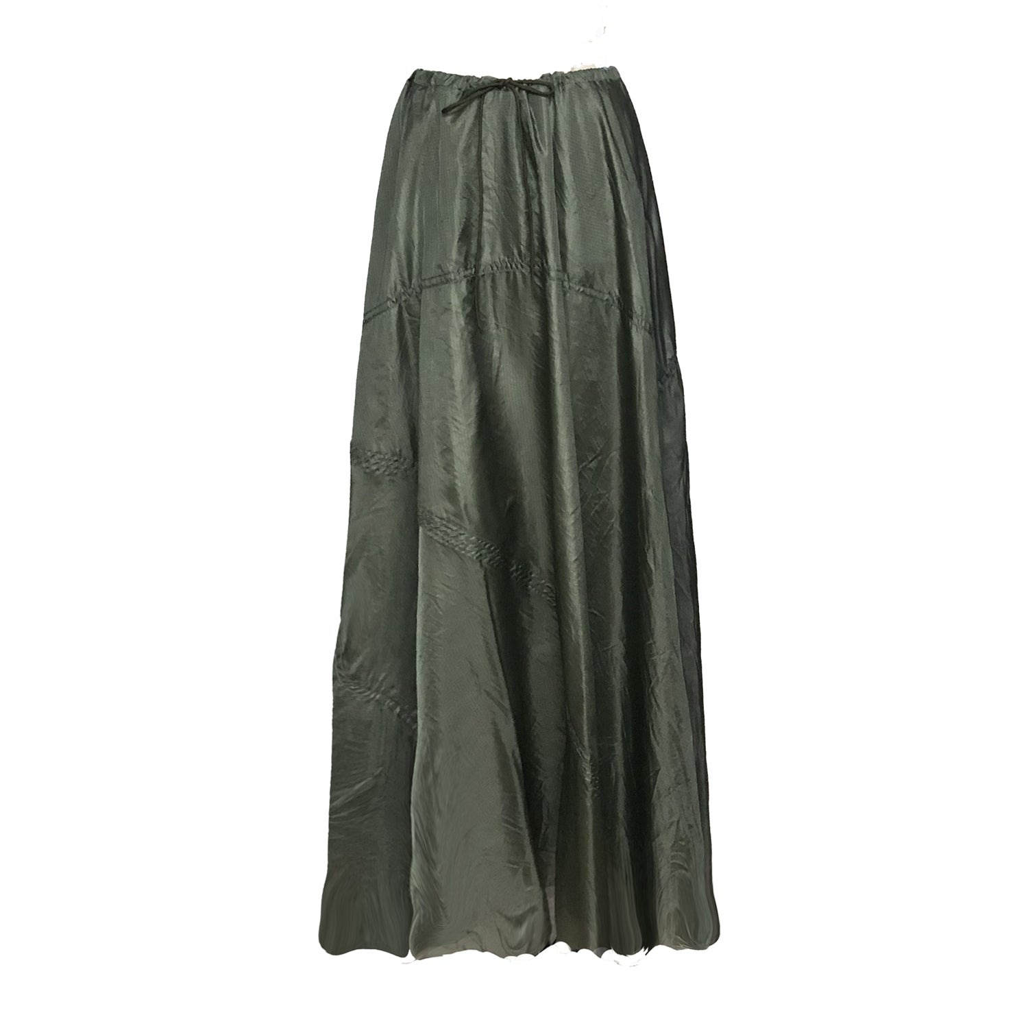 Amy Maxi Parachute Skirt-Olive