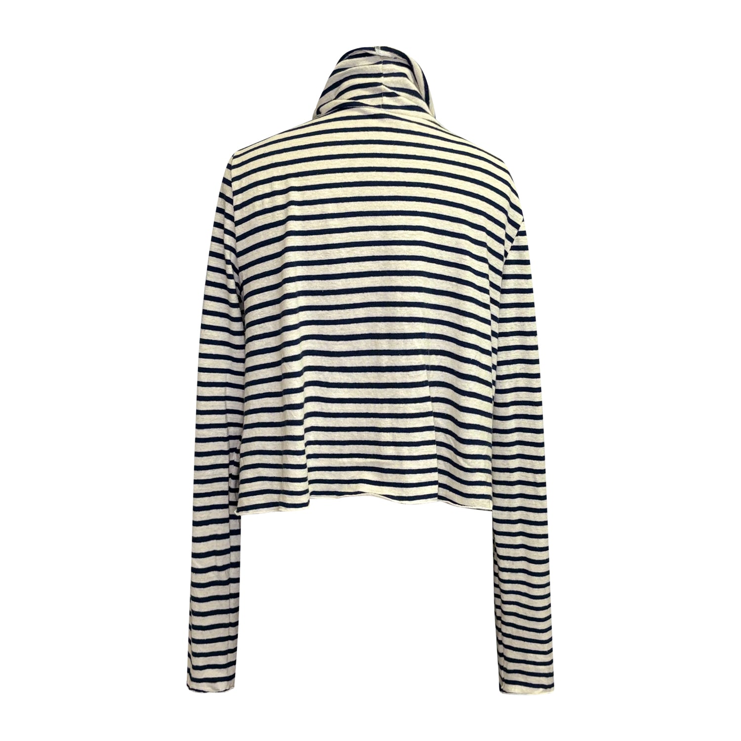 Striped hemp cotton flutter wrap – back view