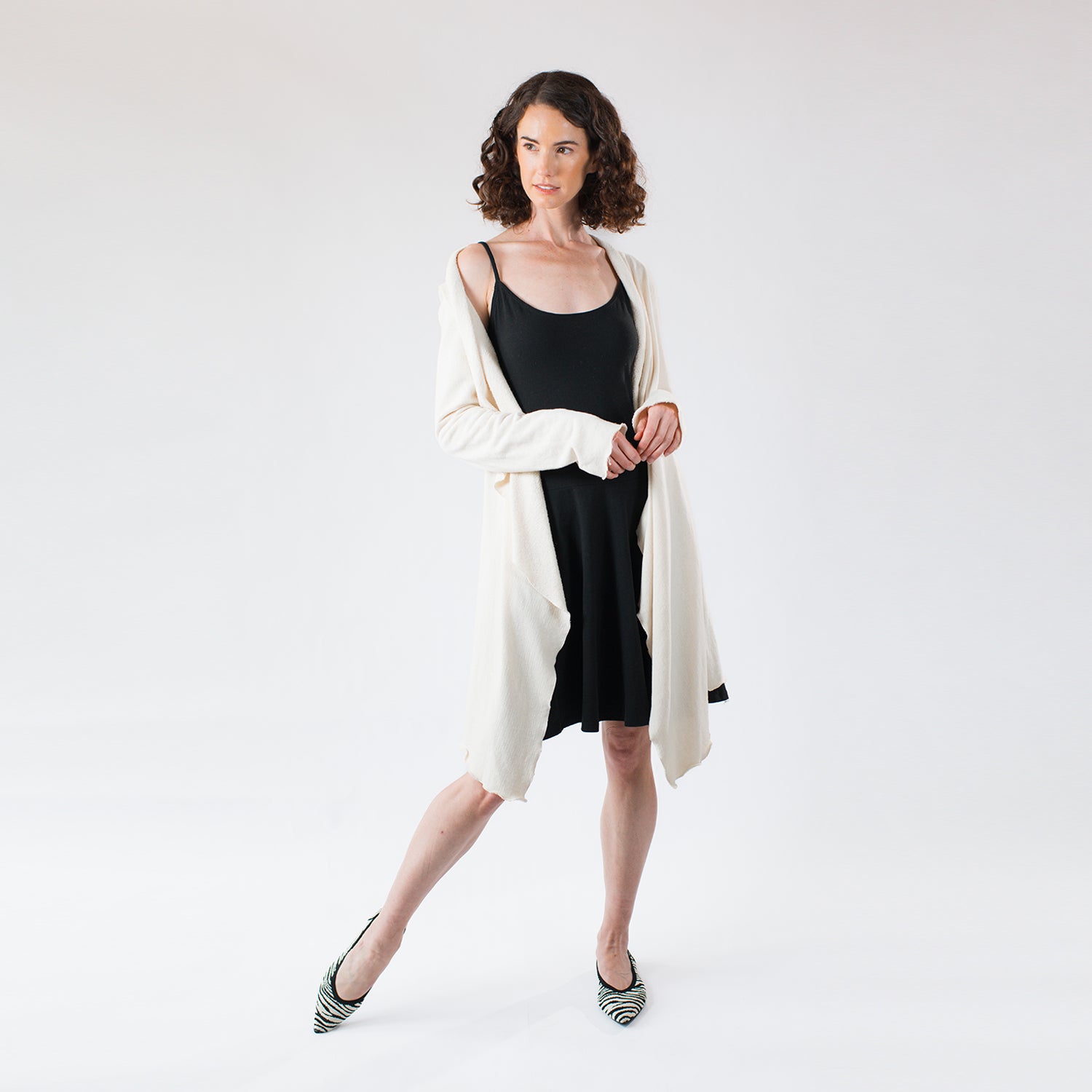Aspen Wrap – Long French Terry Hemp Wrap-Crème