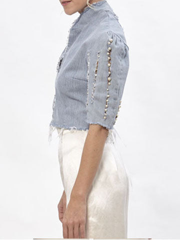 Peggy Beaded Denim Jacket