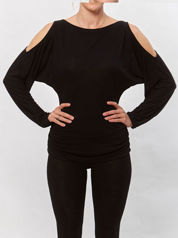 Irene Long Sleeved Cold Shoulder Top