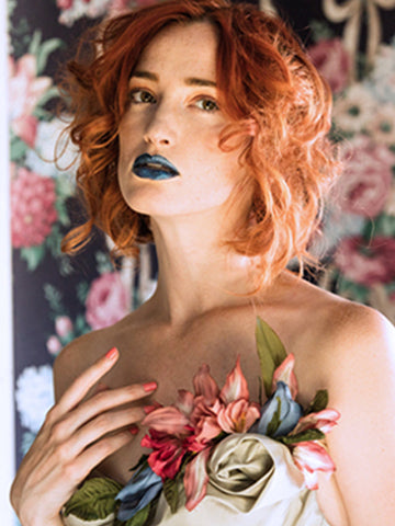 Flower Taffeta Gown
